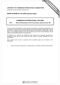 MARK SCHEME for the 2004 question paper  CAMBRIDGE INTERNATIONAL DIPLOMA www.XtremePapers.com