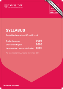 SYLLABUS 9093 9695 8695