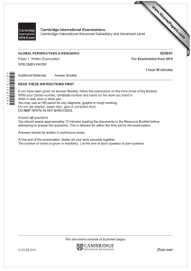 www.XtremePapers.com Cambridge International Examinations 9239/01 Cambridge International Advanced Subsidiary and Advanced Level