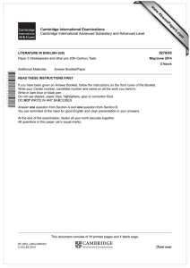 www.XtremePapers.com Cambridge International Examinations 9276/05 Cambridge International Advanced Subsidiary and Advanced Level