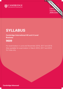 SYLLABUS 9609