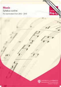 Music Syllabus outline For examination from 2012 – 2015 www.XtremePapers.com