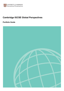 Cambridge IGCSE Global Perspectives Portfolio Guide