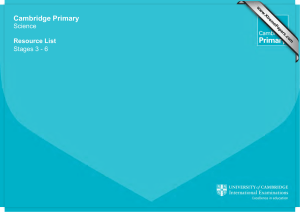 Cambridge Primary Science Stages 3 - 6