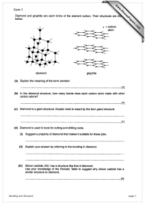 Core 1 www.XtremePapers.com Bonding and Structure page 1