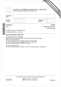 www.XtremePapers.com UNIVERSITY OF CAMBRIDGE INTERNATIONAL EXAMINATIONS General Certificate of Education Ordinary Level 2251/22