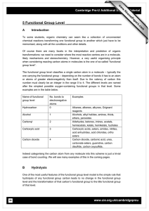 5 Functional Group Level ____________________________  Cambridge Pre-U Additional Support Material www.XtremePapers.com