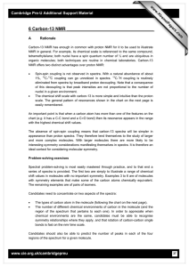 6 Carbon-13 NMR ___________________________________  Cambridge Pre-U Additional Support Material www.XtremePapers.com