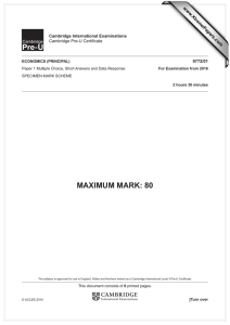 MAXIMUM MARK: 80 www.XtremePapers.com Cambridge International Examinations 9772/01