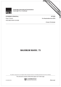 MAXIMUM MARK: 75 www.XtremePapers.com Cambridge International Examinations 9772/02