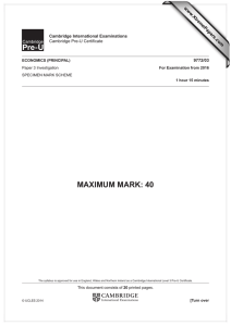 MAXIMUM MARK: 40 www.XtremePapers.com Cambridge International Examinations 9772/03