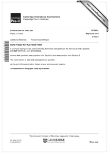 www.XtremePapers.com Cambridge International Examinations 9765/02 Cambridge Pre-U Certificate