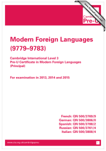 Modern Foreign Languages (9779–9783)