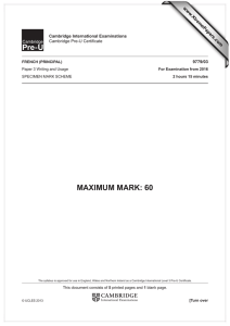 MAXIMUM MARK: 60 www.XtremePapers.com Cambridge International Examinations 9779/03