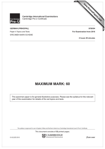 MAXIMUM MARK: 60 www.XtremePapers.com