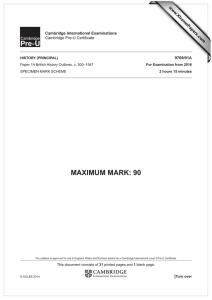 MAXIMUM MARK: 90 www.XtremePapers.com Cambridge International Examinations 9769/01A