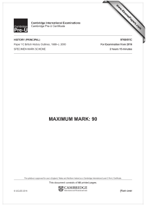 MAXIMUM MARK: 90 www.XtremePapers.com Cambridge International Examinations 9769/01C