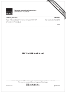 MAXIMUM MARK: 60 www.XtremePapers.com Cambridge International Examinations 9769/05A