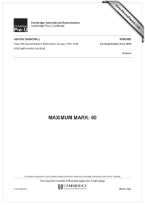 MAXIMUM MARK: 60 www.XtremePapers.com Cambridge International Examinations 9769/05D