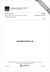 MAXIMUM MARK: 60 www.XtremePapers.com Cambridge International Examinations 9769/05H