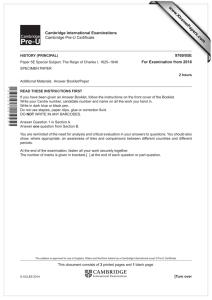 www.XtremePapers.com Cambridge International Examinations 9769/05E For Examination from 2016