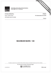 MAXIMUM MARK: 140 www.XtremePapers.com Cambridge International Examinations 9792/03
