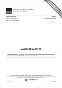 MAXIMUM MARK: 60 www.XtremePapers.com