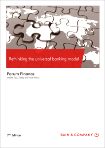 Rethinking the universal banking model Forum Finance 7 Edition