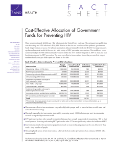 Cost-Effective Allocation of Government Funds for Preventing HIV