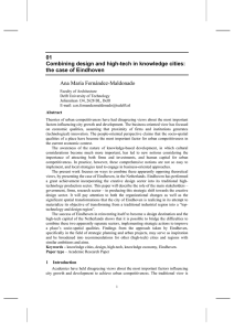 01 Combining design and high-tech in knowledge cities: the case of Eindhoven