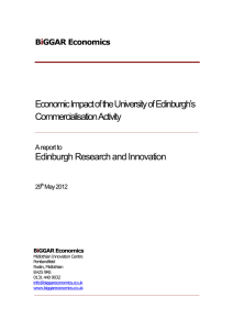 Economic Impact of the University of Edinburgh’s Commercialisation Activity