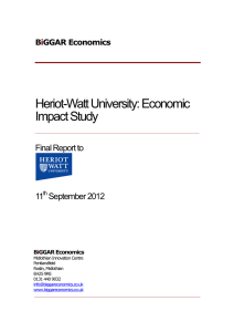 Heriot-Watt University: Economic Impact Study Final Report to