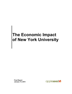 The Economic Impact of New York University Final Report