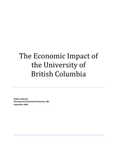 The Economic Impact of the University of British Columbia