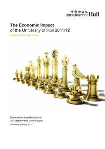 The Economic Impact of the University of Hull 2011/12 Expenditure-based economic