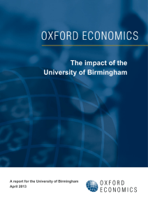 The impact of the University of Birmingham April 2013