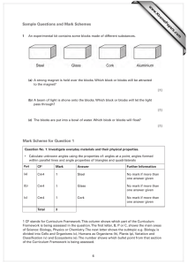 Sample Questions and Mark Schemes www.XtremePapers.com