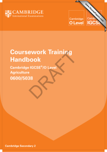 DRAFT Coursework Training Handbook 0600/5038