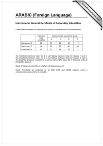 ARABIC (Foreign Language) International General Certificate of Secondary Education www.XtremePapers.com