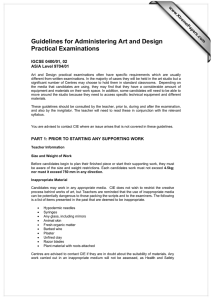 Guidelines for Administering Art and Design Practical Examinations  www.XtremePapers.com