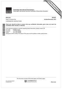 www.XtremePapers.com Cambridge International Examinations 0610/51 Cambridge International General Certificate of Secondary Education