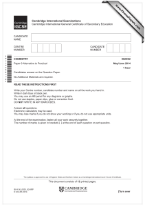 *9115508770* www.XtremePapers.com Cambridge International Examinations Cambridge International General Certifi cate of Secondary Education