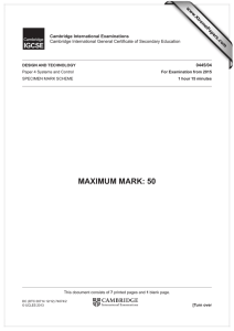 MAXIMUM MARK: 50 www.XtremePapers.com Cambridge International Examinations 0445/04