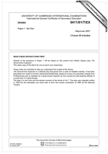 UNIVERSITY OF CAMBRIDGE INTERNATIONAL EXAMINATIONS International General Certificate of Secondary Education www.XtremePapers.com