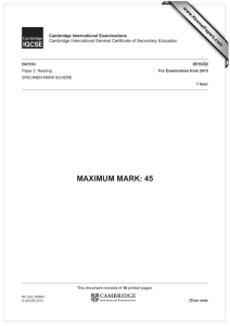 MAXIMUM MARK: 45 www.XtremePapers.com Cambridge International Examinations 0515/02