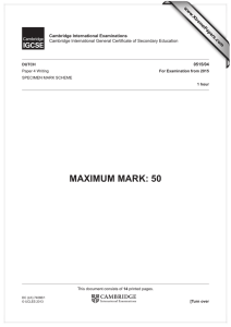 MAXIMUM MARK: 50 www.XtremePapers.com Cambridge International Examinations 0515/04