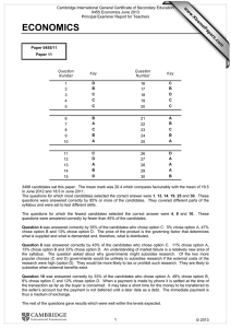 Cambridge International General Certificate of Secondary Education 0455 Economics June 2013