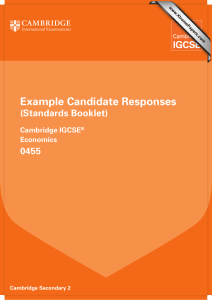 Example Candidate Responses (Standards Booklet) 0455 Cambridge IGCSE