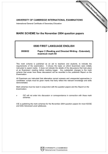 MARK SCHEME for the November 2004 question papers www.XtremePapers.com