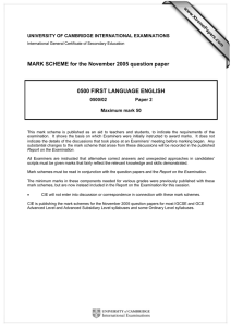 MARK SCHEME for the November 2005 question paper  www.XtremePapers.com